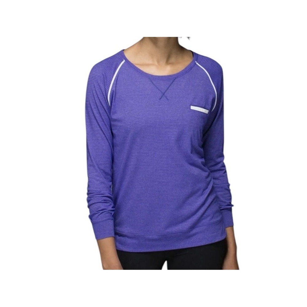 Lululemon Top Women Size 8 Purple Weightless Crew Long Sleeve Shirt Athleisure